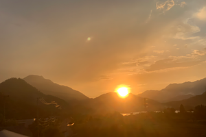 Rural Tropical Sunset with Palm, a Nature Photo by 3D assets for your awesom