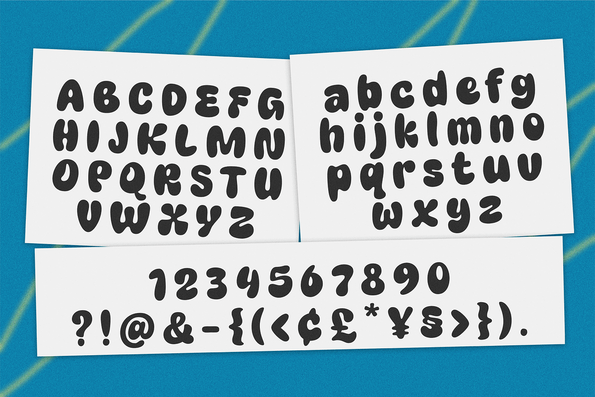 Cloudy Peaches - Bubble Font, a Sans Serif Font by Zarma Type (Photo 9 of 9)