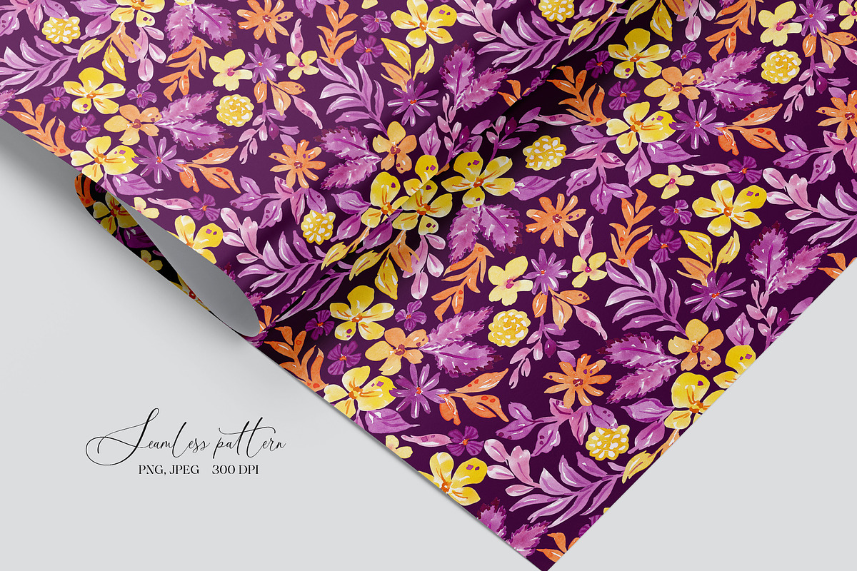 Fantasy Floral Garden Pattern, a Pattern Graphic by SirenaArt (Photo 7 of 12)