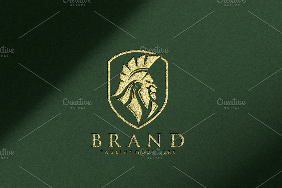 Golden Spartan Lion Crest Logo, a Branding & Logo Template by VectorCrow (Photo 5 of 6)