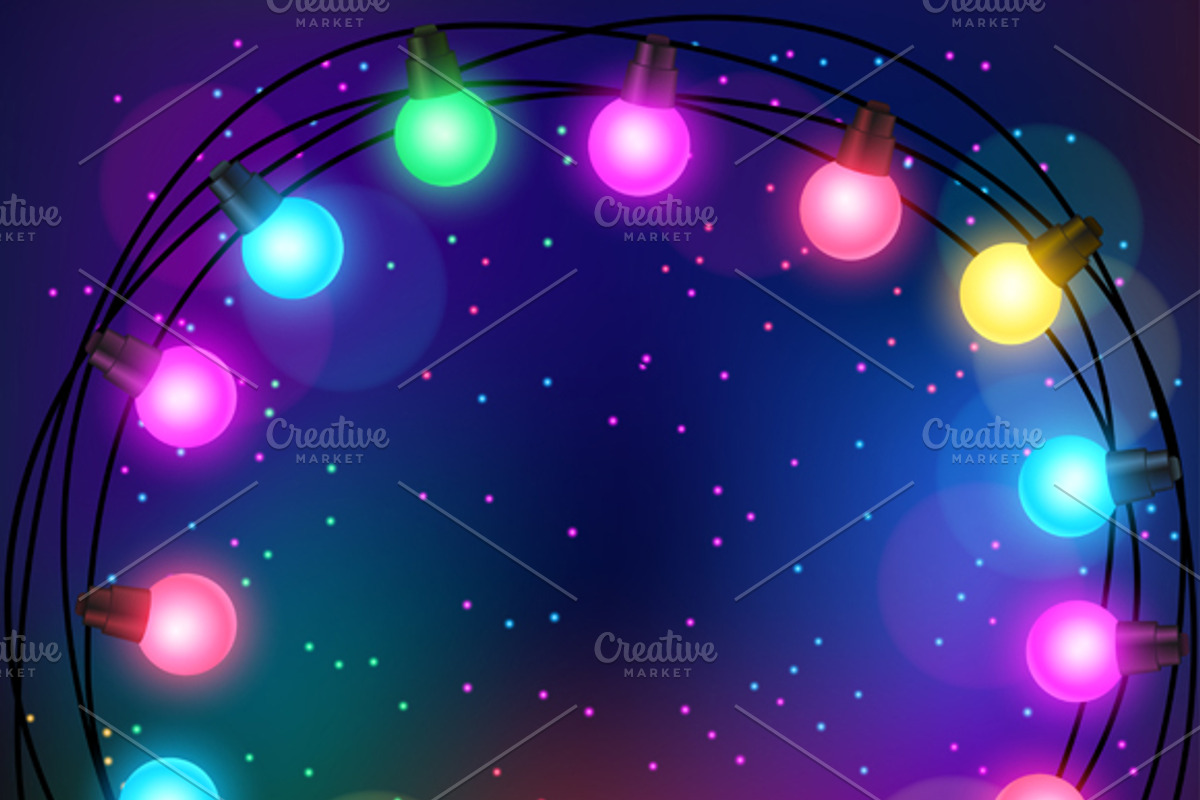 Celebration background with garland., a Card Template by incomible (Photo 3 of 3)