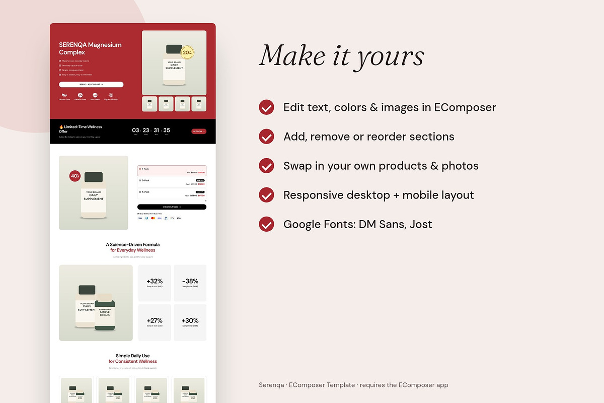 Serenqa - Shopify EComposer Template, a Shopify Template by Boost Convert (Photo 4 of 11)