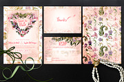 Floral Wedding Invitation Suite, an Invitation Template by El-Studio (Thumbnail 2 of 2)