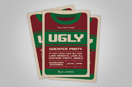 Ugly Sweater, a Flyer Template by Graphr