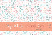 Dogs and Cats Pattern, a Pattern Graphic by AllNikArt (Thumbnail 1 of 4)