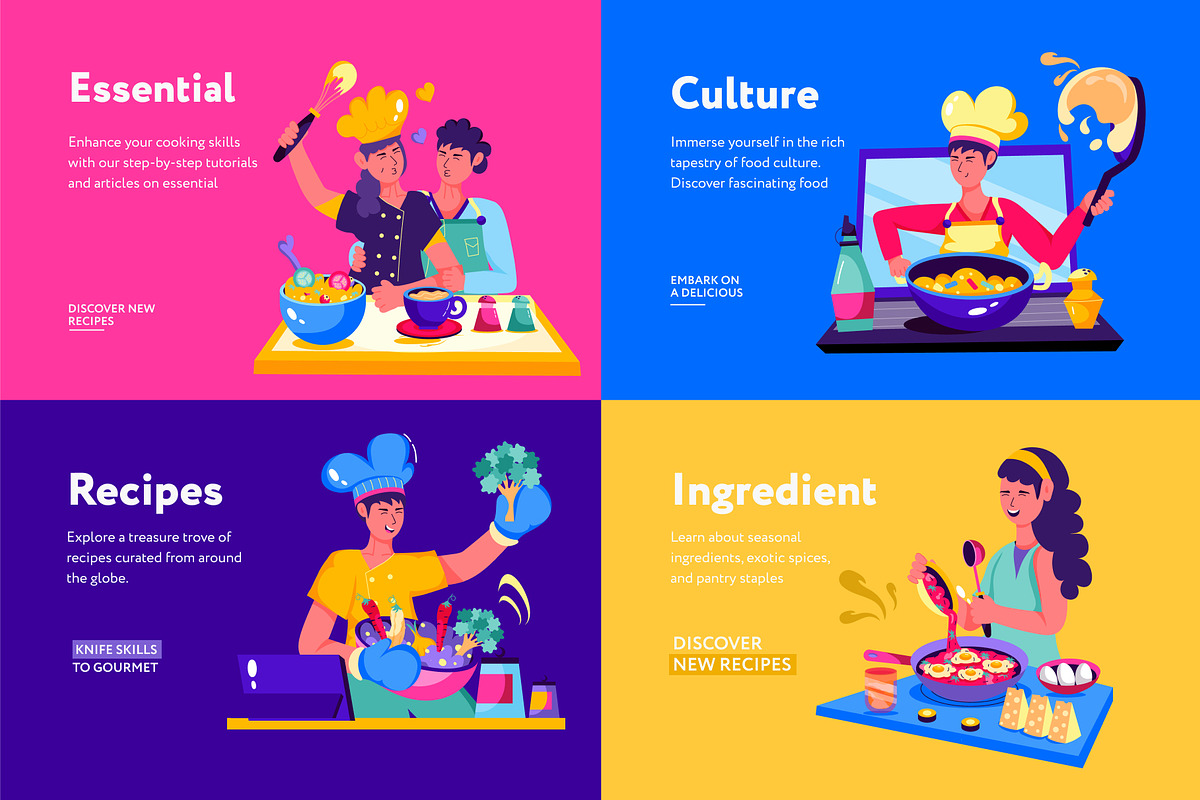 Flat Cooking Illustrations, a Food Illustration by Prosymbols (Photo 5 of 8)