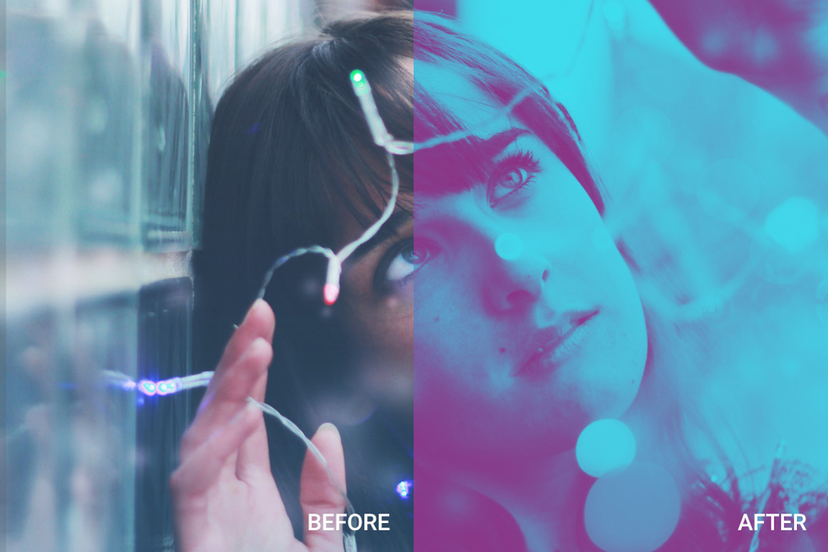 50 Duotone Photoshop Actions, an Action Add-On by VividFrame (Photo 4 of 6)