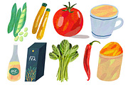 Healthy Food Illustration Set, a Food Illustration by Anny (Thumbnail 3 of 8)
