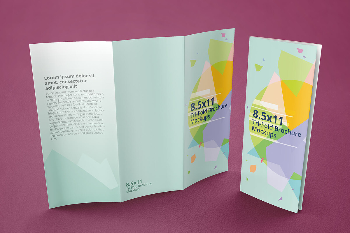 Trifold Brochure Mockups 8.5x11, a Mockup by Vectogravic Design