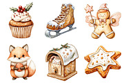 Cute Christmas Gingerbread Clipart, an Illustration by Daily.Designs (Thumbnail 3 of 5)