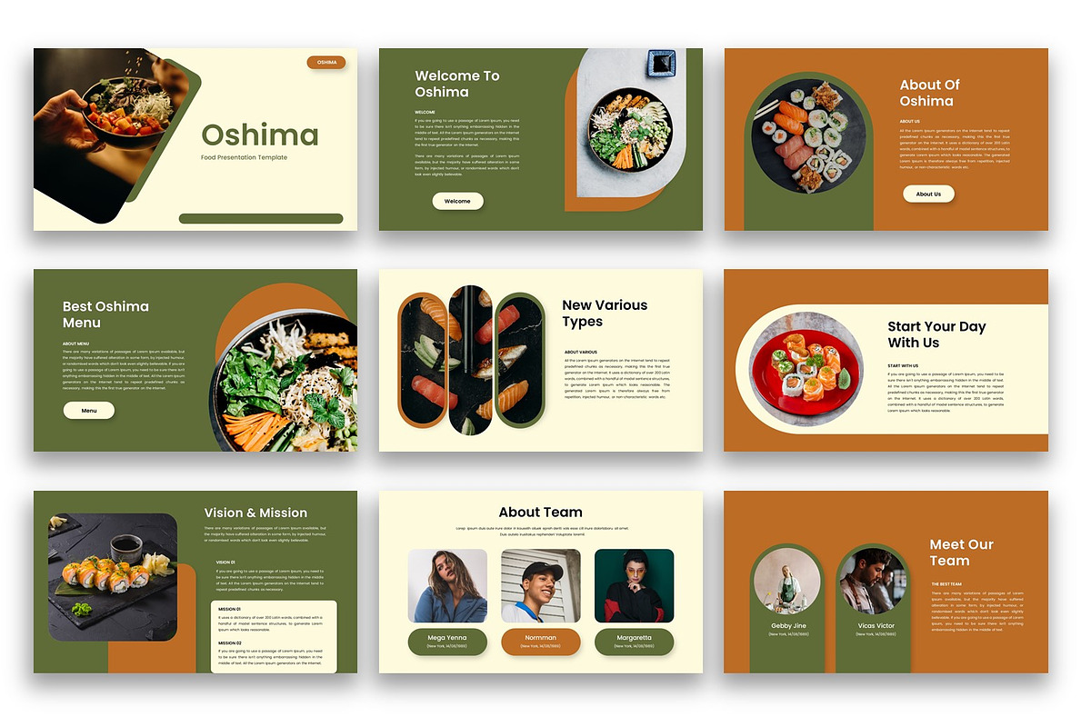 Oshima– Food Keynote Template, a Presentation Template by kreatifreya (Photo 3 of 5)