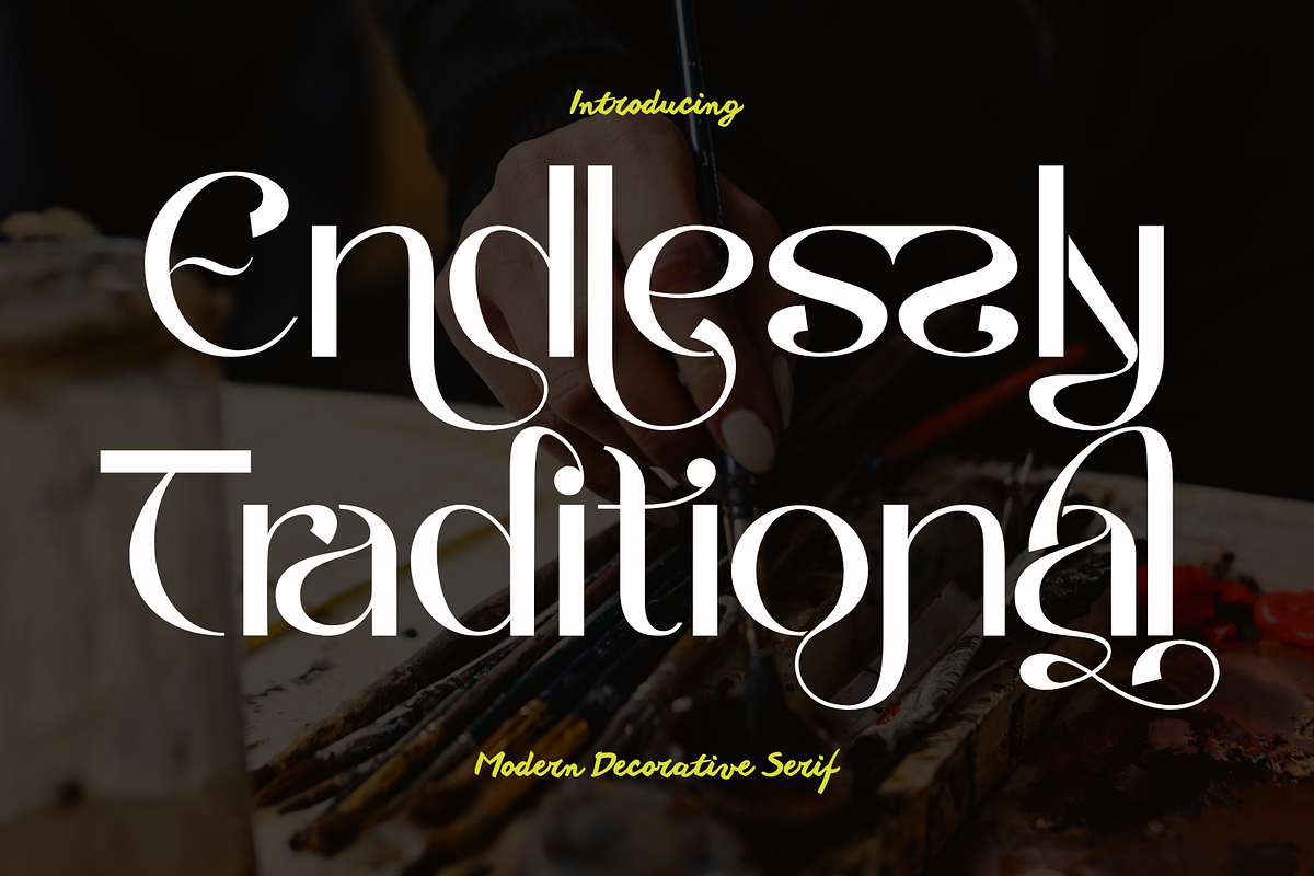 Endlessly Traditional - Ligature Fon, a Sans Serif Font by 177Studio (Photo 1 of 8)