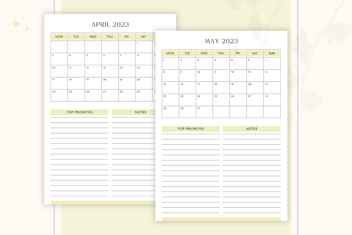 Monthly Planner, a Stationery Template by CreativeBundlex (Photo 2 of 4)