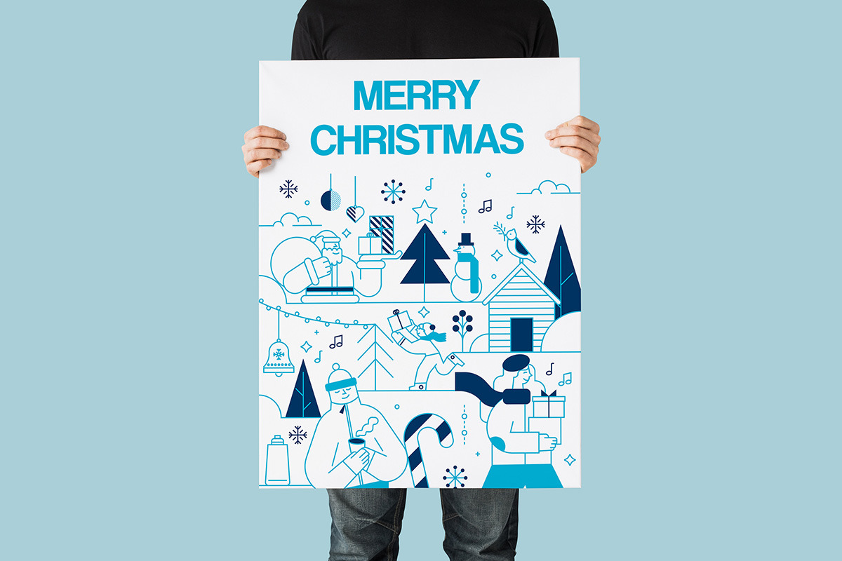 Flat Line Christmas Illustration Set, a Seasonal Illustration by Creative Graphics (Photo 11 of 12)