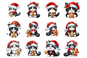Funny Christmas Cat Clipart, an Illustration by Design Market (Thumbnail 3 of 3)