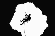 Mountain Climber Silhouette Set, an Illustration by Amazin_art (Thumbnail 16 of 21)