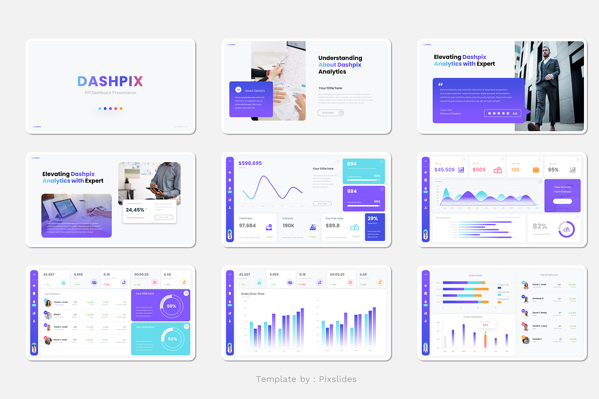 KPI Dashboard Keynote, a Presentation Template by Pixslides (Photo 2 of 5)