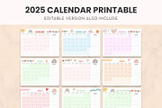 Calendar 2025 Printable | Template, a Flyer Template by Emilly Studio (Thumbnail 1 of 5)