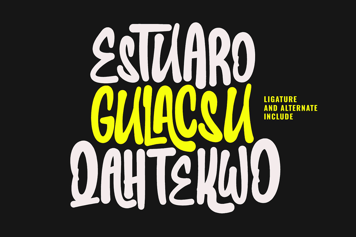 Tukah Melasick Bold Urban Street, a Handwritten Font by Maulana Creative (Photo 2 of 6)