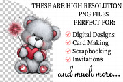Valentine's Day Teddy Bear Clipart, an Illustration by Daily.Designs (Thumbnail 2 of 5)