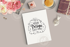 Feminine Style Stock Art Mockup, a Print Template by Garlic Friday Design