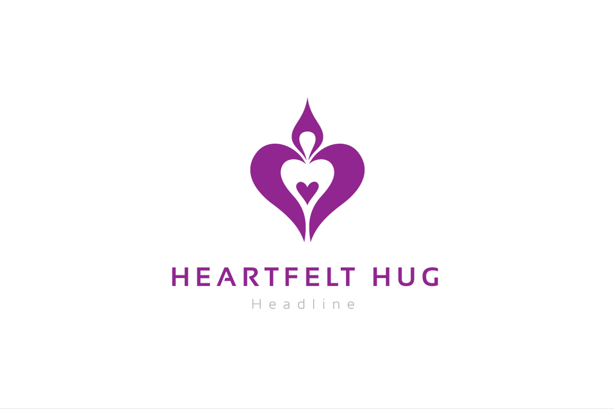 Heartfelt hug logo template., a Branding & Logo Template by Anton Akhmatov