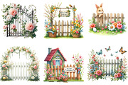 Spring Fences Clipart Bundle, an Illustration by DreamArtGraphic (Thumbnail 4 of 4)