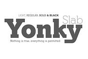 Yonky Slab -8 fonts- 34% off, a Slab Serif Font by deFharo (Thumbnail 1 of 7)