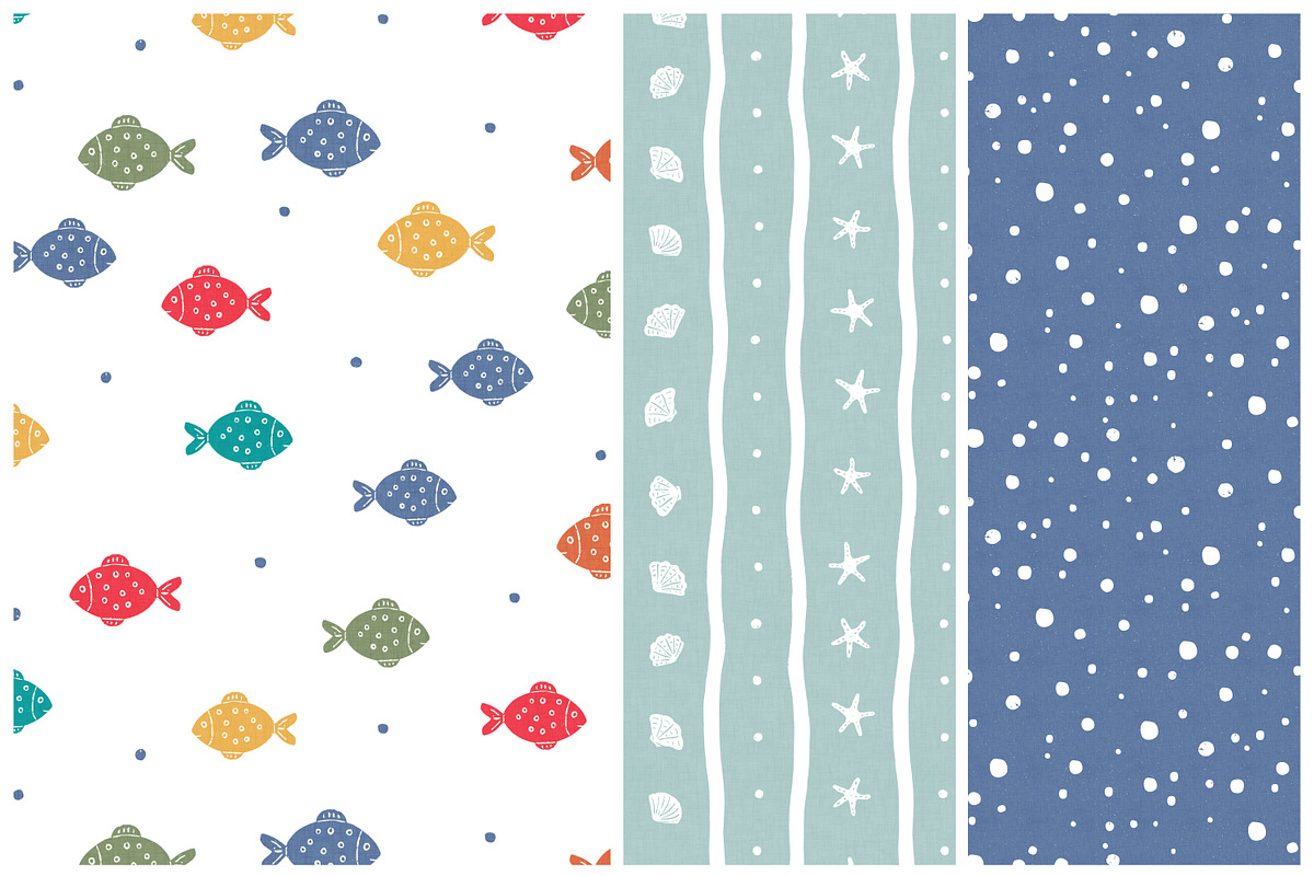 Nautical Fish Playful Collection, a Pattern Graphic by Naty Art (Photo 9 of 12)