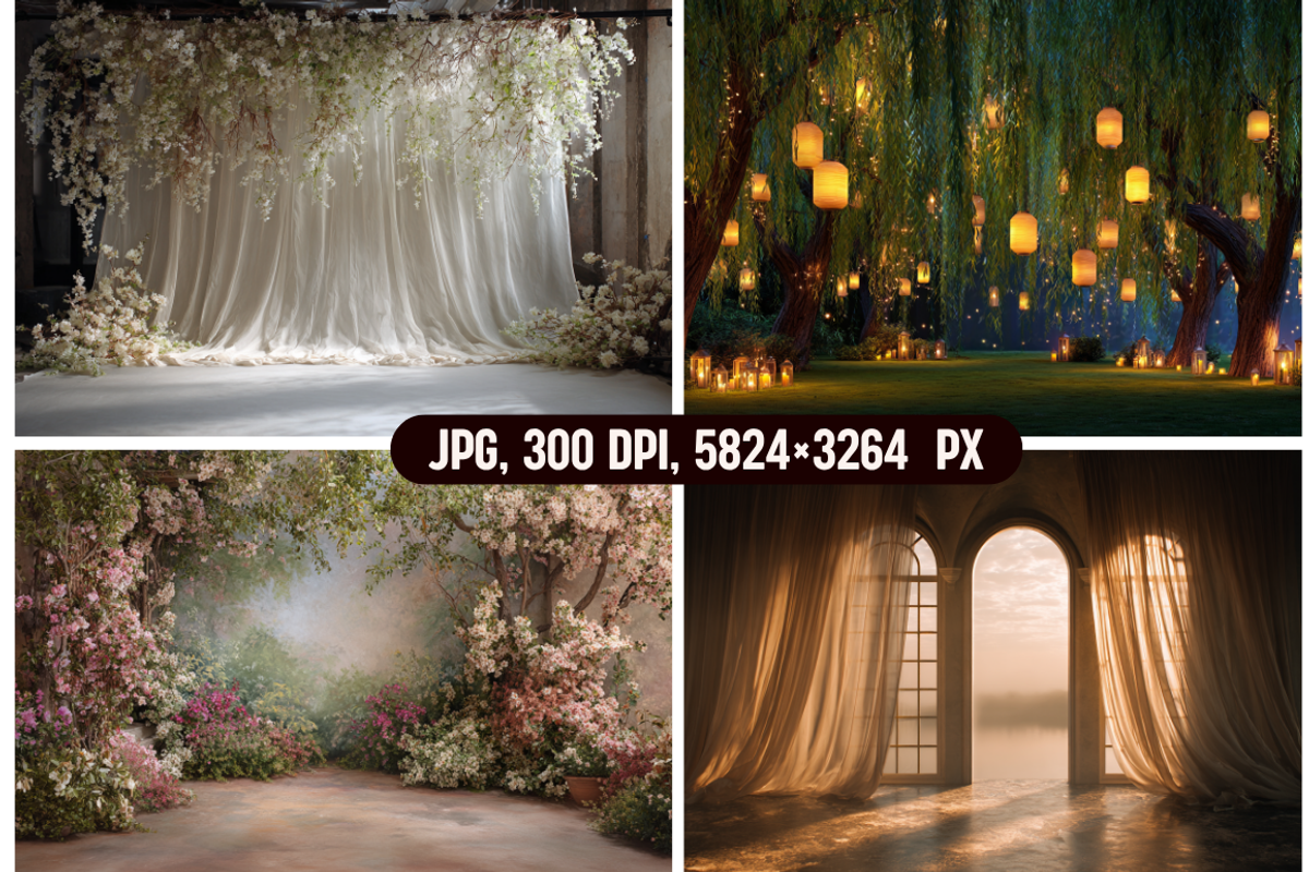 Romantic & Dreamy Photo Backdrops, a Background Graphic by PrintHaven Designs (Photo 3 of 12)