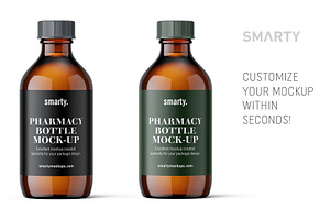 Amber Pharmacy Bottle Mockup 150ml