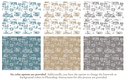 Classic Wedding Toile de Jouy Print, a Background Graphic by Hughes Studio (Thumbnail 2 of 6)