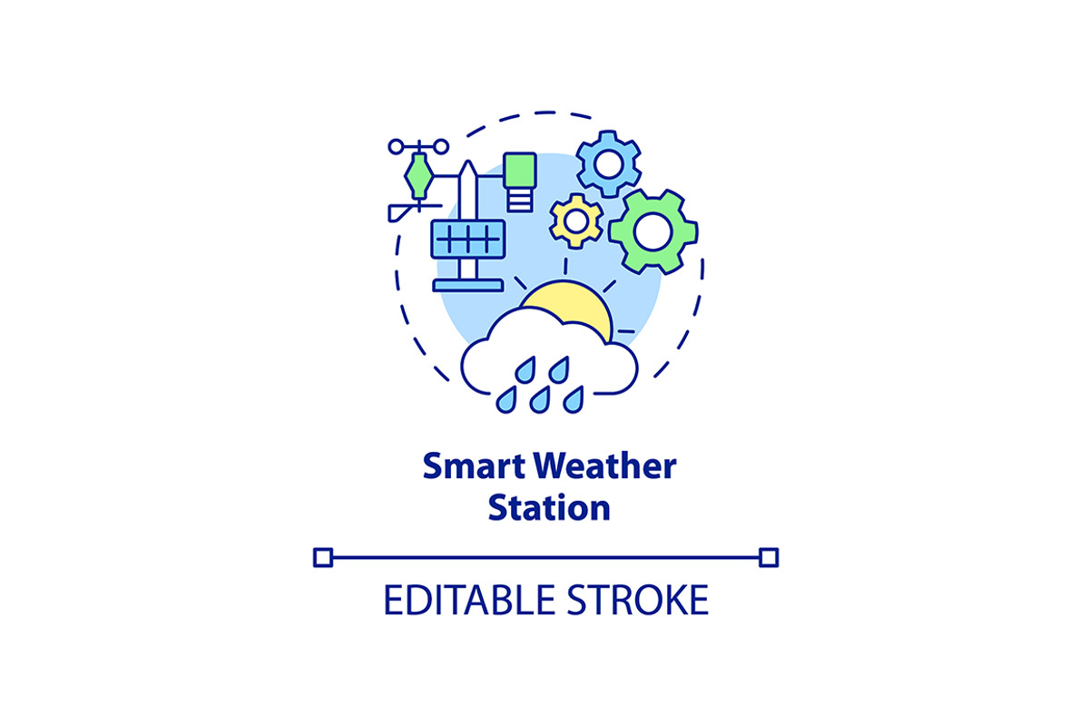 Smart weather station concept icon, an Outline Icon by IMG visuals icons
