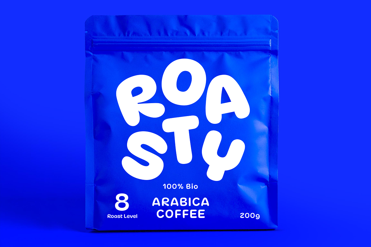 Roond – A rounded, organic typeface, a Sans Serif Font by Grafik Studio Balua (Photo 1 of 9)