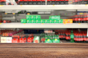 Grocery Store Shelves with Wooden Ta, a Food & Drink Photo by idea_design (Thumbnail 6 of 10)