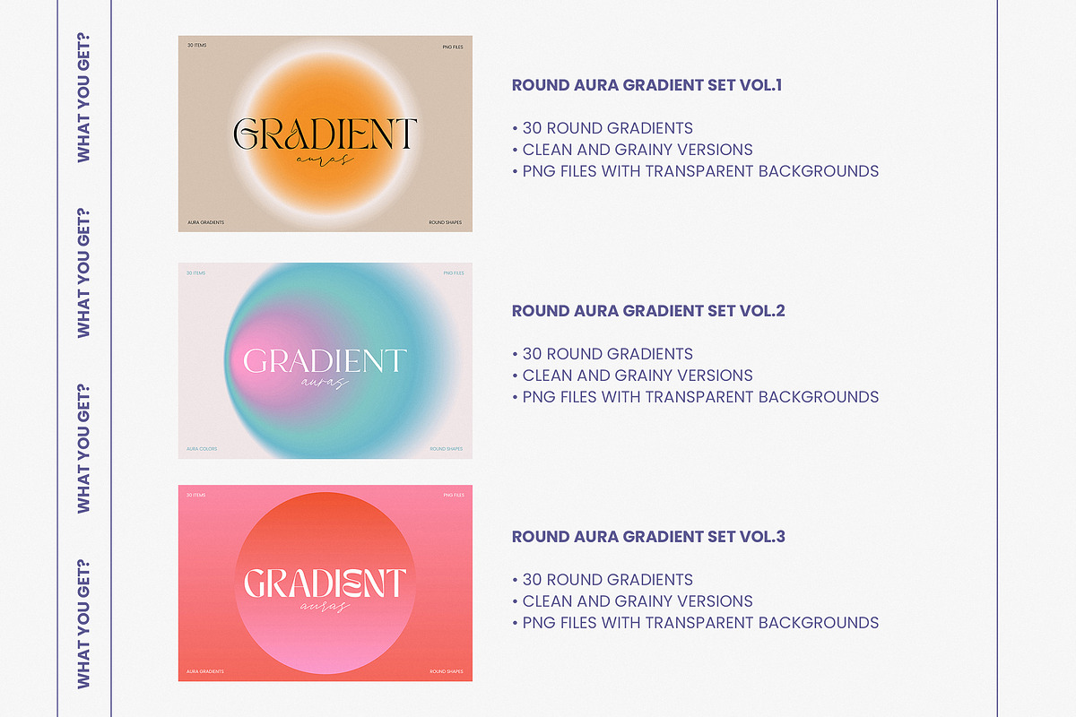 3 in 1 Round Aura Gradient Bundle, an Object Graphic by May Motif (Photo 2 of 17)