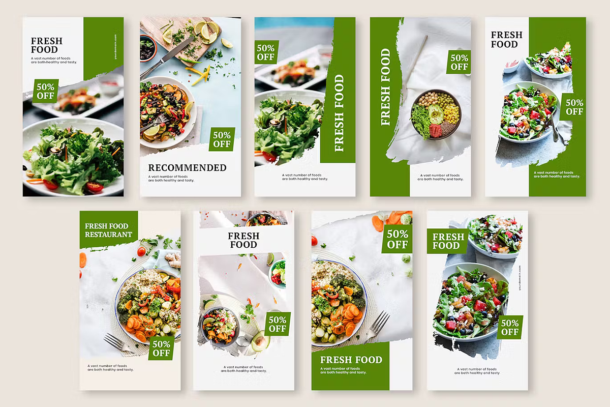Fresh Food Instagram Storie Template, a Social Media Template by Xtrahive (Photo 2 of 2)