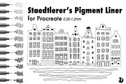 Pigment Liner For Procreate, a Brush Add-On by Design Material Co. (Thumbnail 1 of 4)