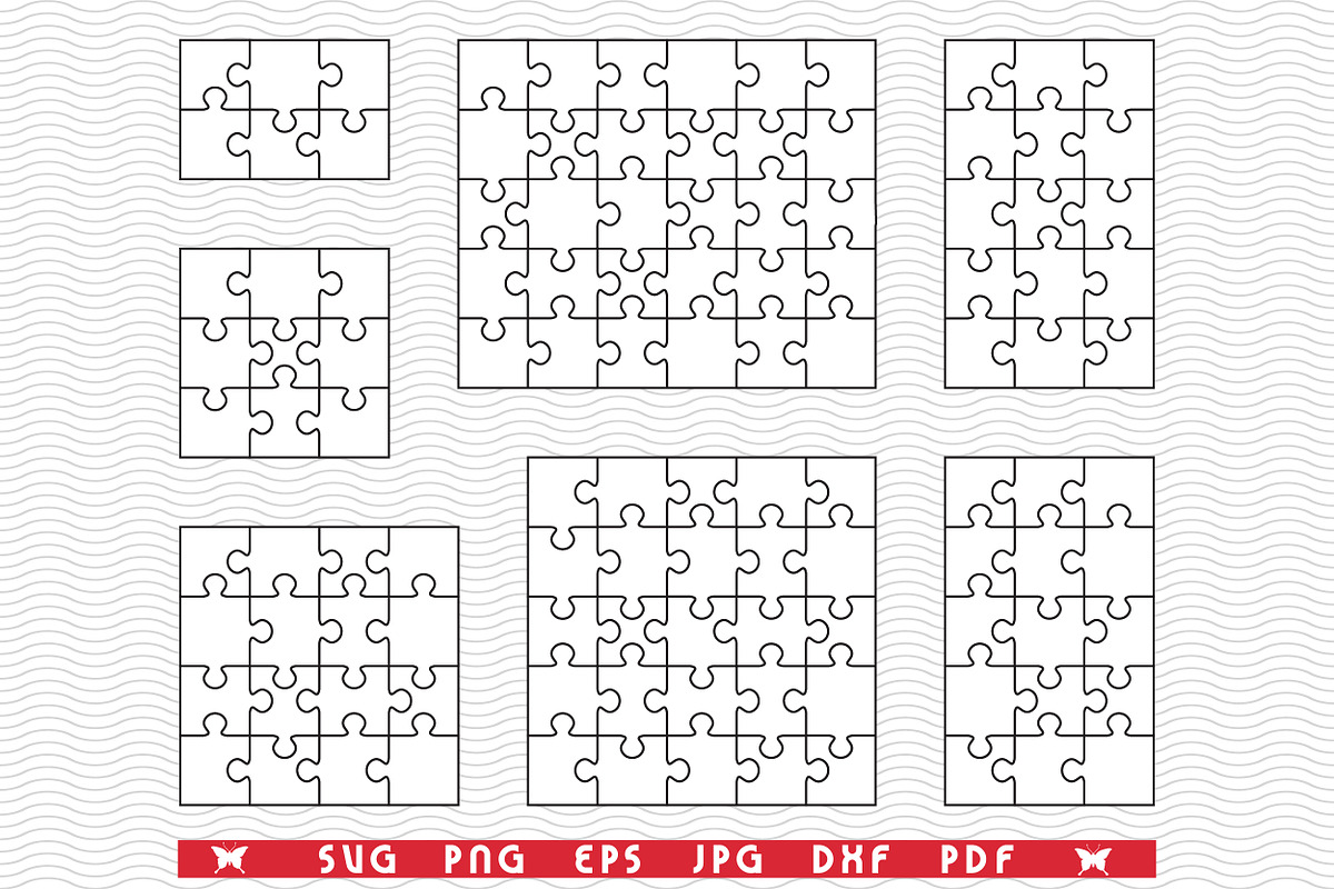 SVG White Puzzles, Separate Pieces, a Background Graphic by DesignStudioRM