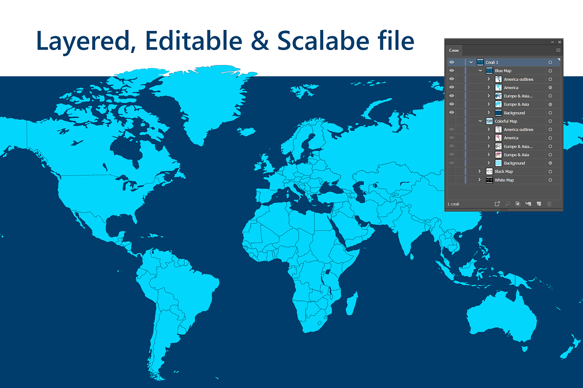 World Vector Map, an Object Graphic by GraphicCo (Photo 4 of 8)