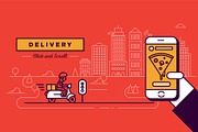 Delivery Icons & Illustrations, an Outline Icon by Kursat Unsal (Thumbnail 3 of 9)