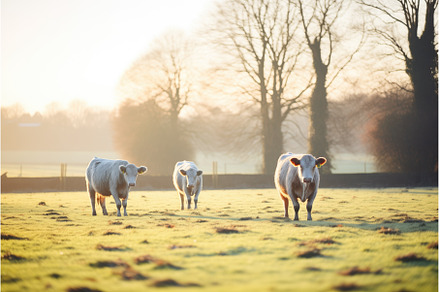 frost-covered cows on a crisp, an Animal Photo by Sergey Kotenev