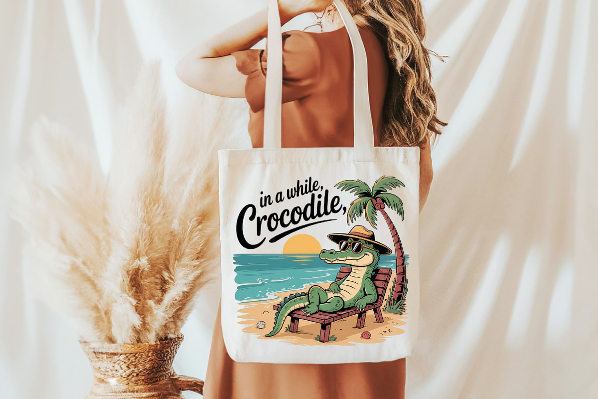In a While Crocodile Sublimation PNG, an Illustration by Libby Wishes (Photo 3 of 6)