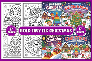 Bold & Easy Elf Christmas Coloring, a Seasonal Illustration by Design Station (Thumbnail 1 of 4)
