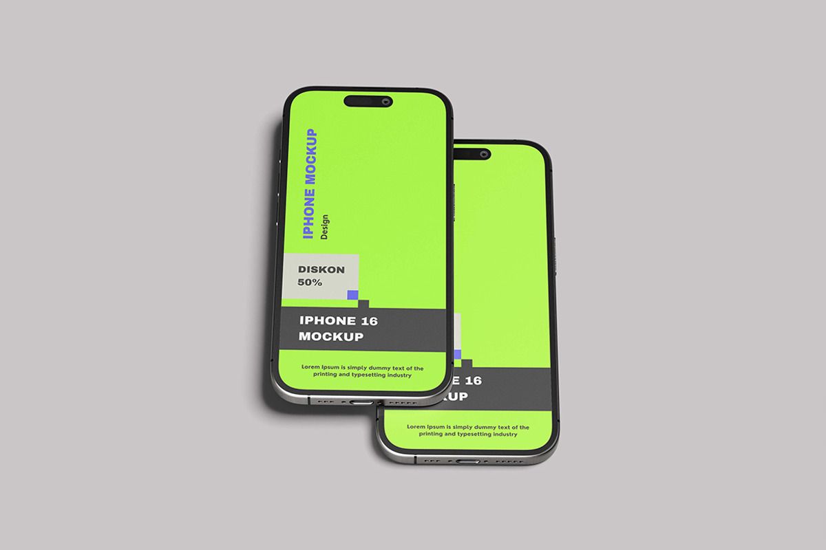 iPhone 16 Mockup, an iPhone Mockup by seramoe (Photo 3 of 5)