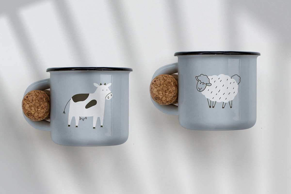 Cute farm animals, doodle scandi set, an Animal Illustration by Good Studio (Photo 4 of 6)