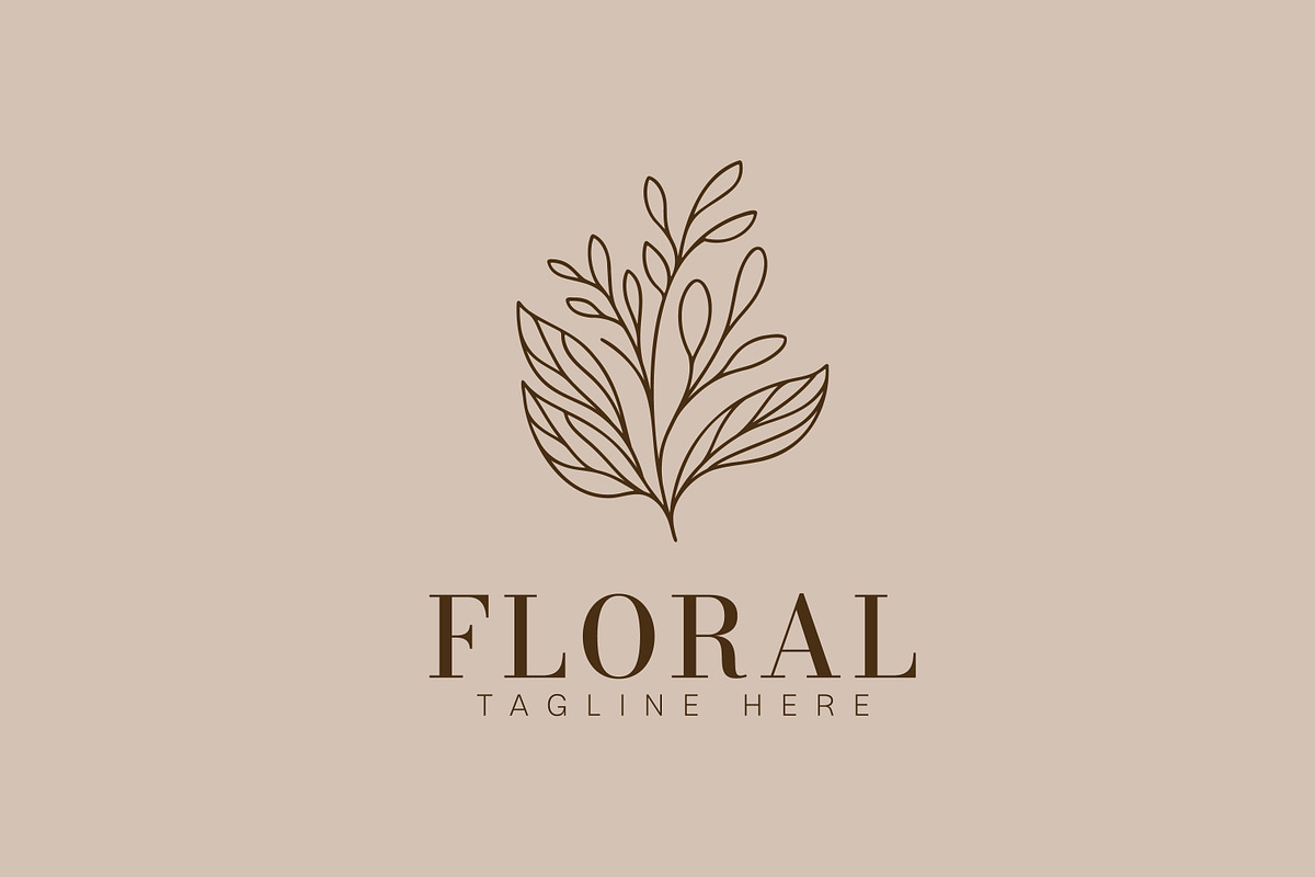 Floral Leaf Logo Minimalist Beauty, a Branding & Logo Template by Signatoro (Photo 1 of 3)