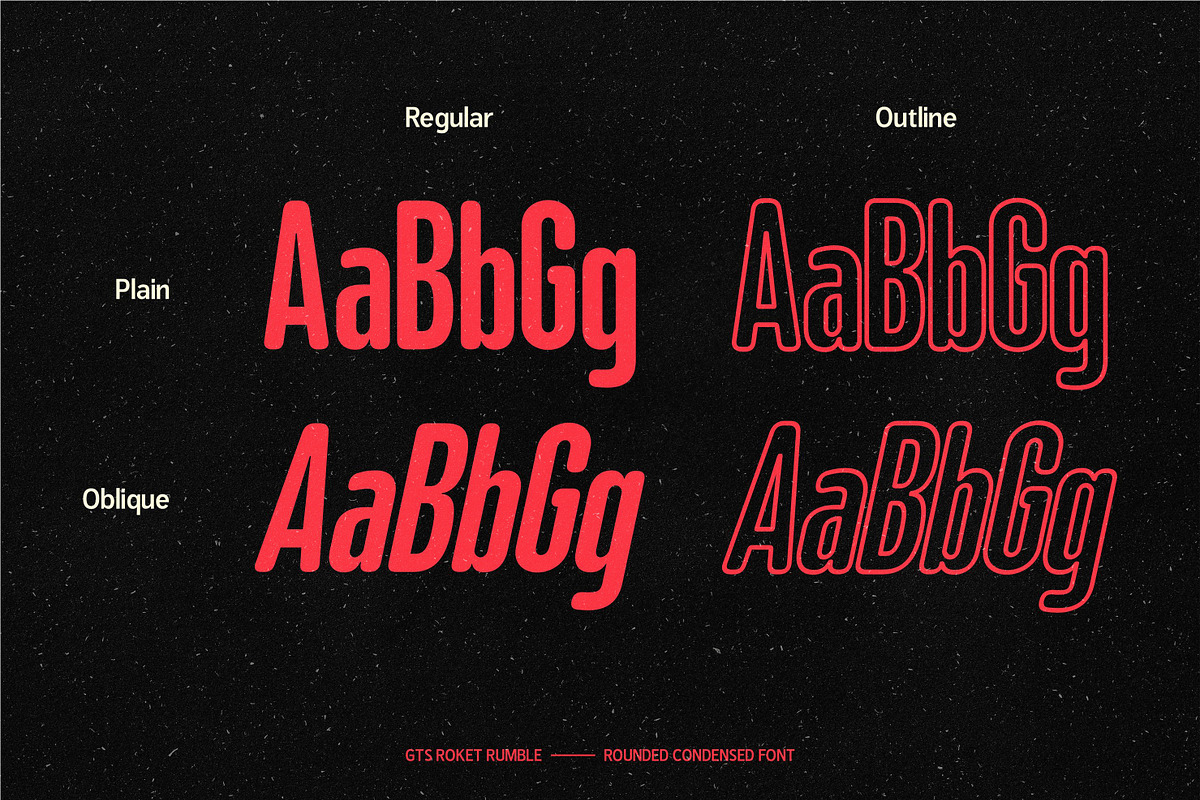 GTS Rocket Rumble | Retro Condensed, a Sans Serif Font by Graptail (Photo 7 of 23)