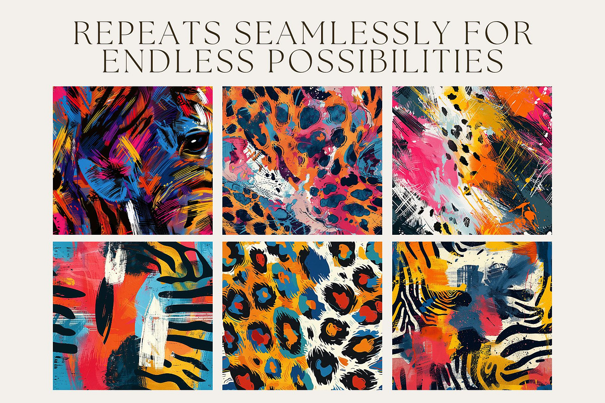 10 Abstract Animal Seamless Patterns, a Pattern Graphic by Inknfolly (Photo 2 of 7)