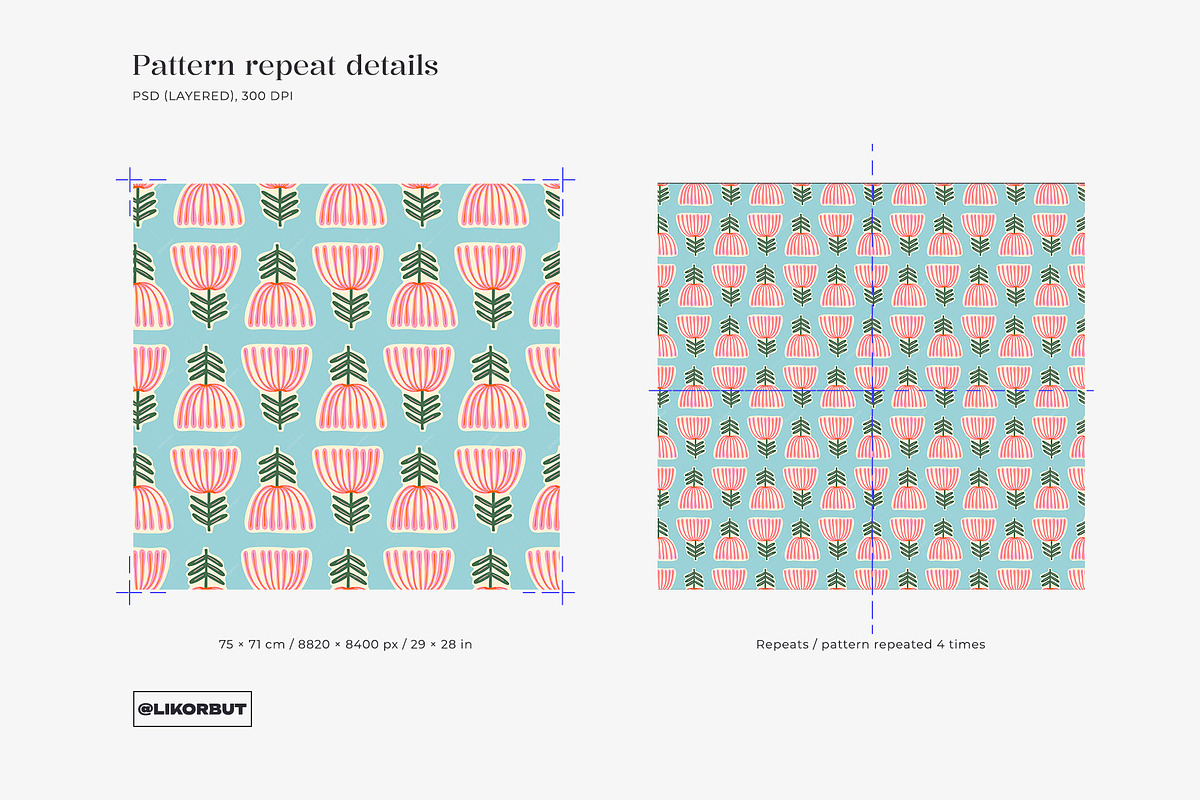 Kaleo Abstract Floral Pattern, a Pattern Graphic by likorbut (Photo 5 of 12)